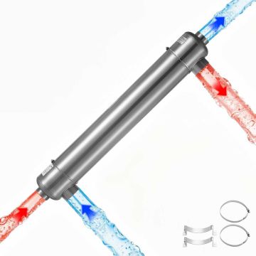 Swimming pool heat exchanger VEVOR MF-600K, 600 kBTU/h, 133 × 158 × 940 mm