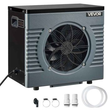 Swimming pool heat pump VEVOR VDPYCE-40M, 8–15 m³, 60.5 × 53.5 × 42 cm