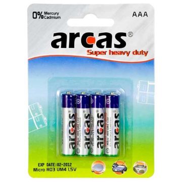 Baterijos Arcas AAA/R03, 4 vnt