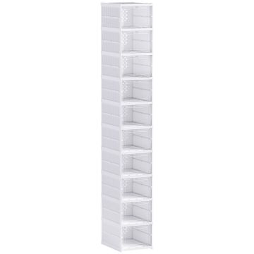 Shoe rack, 10 tiers, 26 × 174 × 35 cm