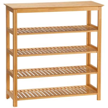 Shoe rack, 4 shelves, 80 × 82 × 29 cm