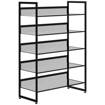 Batų lentyna Homcom 72x30x102cm., juodos spalvos