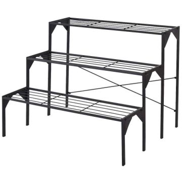 Gėlių stovas 86,4x66x66cm., juodos spalvos
