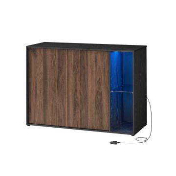 TV staliukas 39x100x71cm., rudos/juodos spalvos