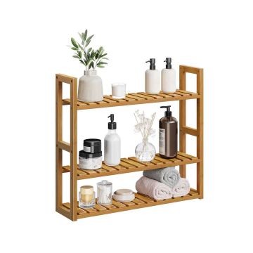 Полка для ванной 15x60x54см., светло-коричневая