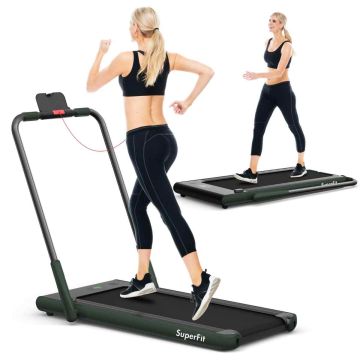 Treadmill, Electric, Foldable, Green, 124 × 107 × 69 cm