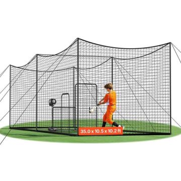 Baseball batting cage VEVOR, 3 hoops, 1066.8 × 320 × 310 cm