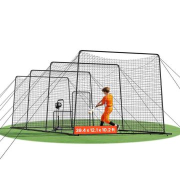 Baseball batting cage VEVOR, 4 hoops, 1200 × 368 × 310 cm