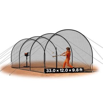 Baseball batting cage VEVOR BC004, 4 arches, 10058 × 3660 × 3000 mm