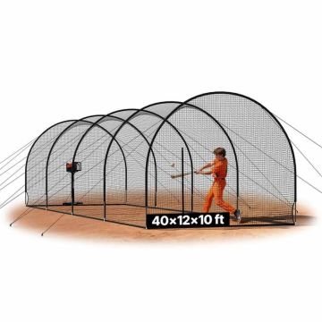 Baseball batting cage VEVOR BL40121004S, 5 hoops, 1220 × 370 × 305 cm