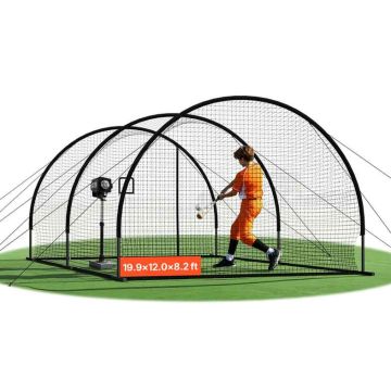 Baseball batting cage VEVOR TL20120804S, 3 hoops, 606 × 366 × 250 cm