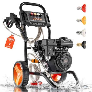 Petrol pressure washer VEVOR 2500D-SP, 4 nozzles, 56 × 45 × 84 cm
