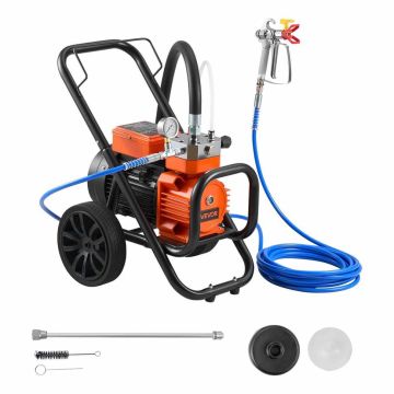 Airless paint sprayer VEVOR 1690, 2000 W, 3300 psi, 57 × 43.5 × 64 cm