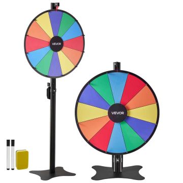 Rotating prize wheel VEVOR ZP-24LY-1, 12 slots, Ø 610 × 1510 mm