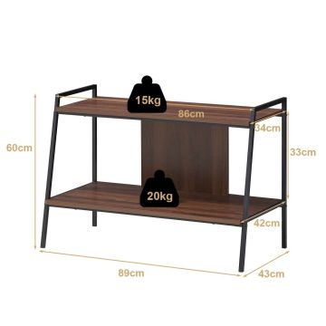 TV staliukas 89x43x60cm., rudos/juodos spalvos