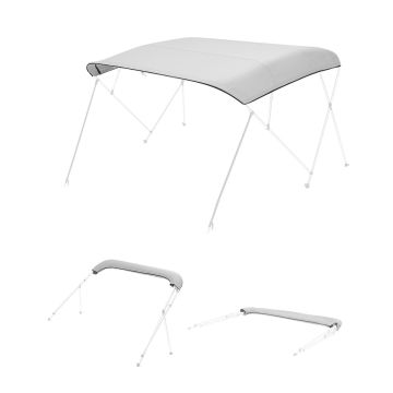 Bimini top cover VEVOR 4BMN97103TENT, 4 arches, frameless, Grey, 2710 × 2440 mm