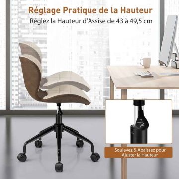 Office chair, Armless, 61 × 61 × 72–79 cm