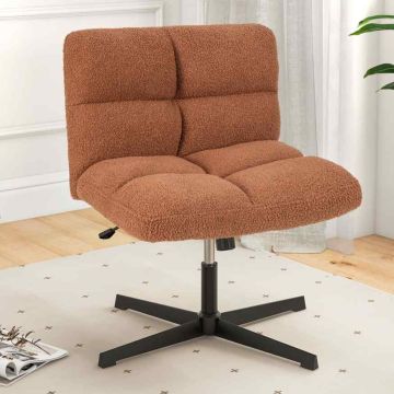 Office chair, without armrests, beige, 66.04 × 63.5 × 77.47–90.17 cm