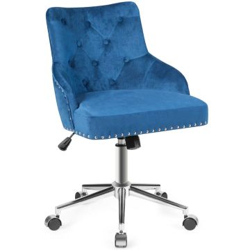 Office chair, With casters, Gray/blue, 59.5 × 84–98 × 57 cm