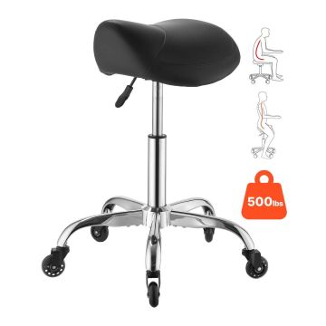Office chair VEVOR MST003-3-J, saddle-shaped, Black, 46 × 42 × 22 cm