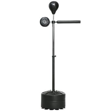 Boxing stand, with speed ball, Black, 80.5 × 48 × 163–205 cm