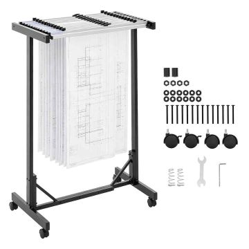 Стойка для чертежей VEVOR ZSJ2820, 12 зажимов, 127 × 58 × 9,5 см
