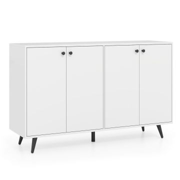 Bufetas, 4 durys, 2 lentynos, 127 × 80 × 38 cm