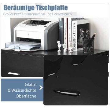 File cabinet, 2 drawers, Black, 71.12 × 73.66 × 40.64 cm