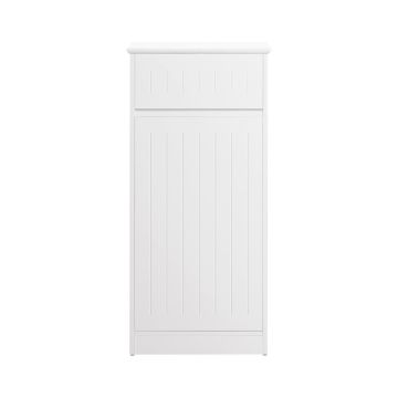 Шкаф для ванной с корзиной для белья 40x39x86см., белый/серый цвет