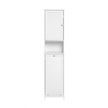 Напольный шкаф для ванной 40x38x170см., белого цвета