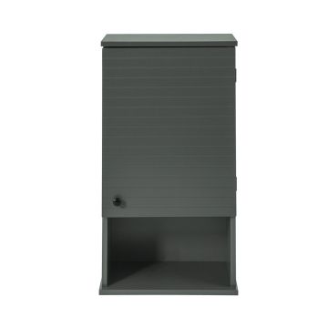 Настенная ванная шкаф 40x21x76см., серого/черного цвета
