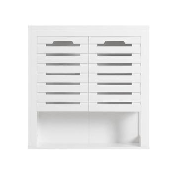 Настенная ванная шкаф 58x20x60см., белого цвета