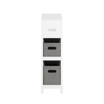 Напольный шкаф для ванной 20x60x70см., белый/серый цвет