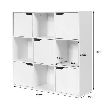 Напольная полка 90x29x90см, белого цвета