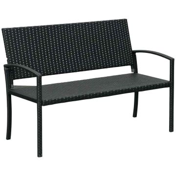 Sodo suoliukas Outsunny 122x60x85cm., juodos spalvos