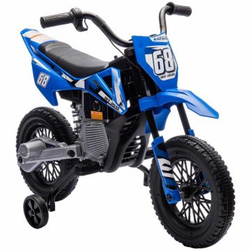 Elektrinis vaikiškas motociklas su ratukais Aiyaplay 107x56x70cm., mėlynos/juodos spalvos