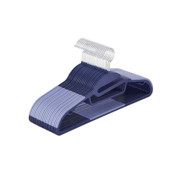 Plastikinės drabužių pakabos 20 vnt., mėlynos spalvos