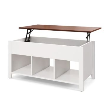 Кофейный столик 105x52x49см, белого/коричневого цвета