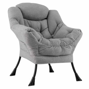 Fotelis 80x74x97cm., pilkos/juodos spalvos