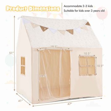 Игровая палатка 119x104x129см, песочного цвета