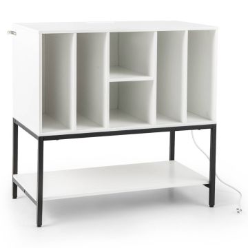 Шкаф 80x45x79,5см., белый/черный