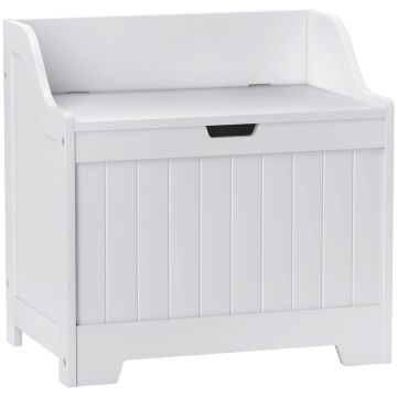 Storage box with lid, 61 l, White, 56.5 × 56 × 38 cm