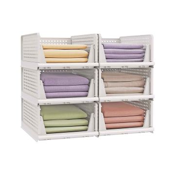 Daiktų laikymo dėžės SONGMICS LPC600WZ01, 4 dalių komplektas, Balta
