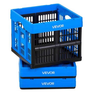 Storage boxes VEVOR ZJKS343428W, 3 pcs., 25 l, Blue/black, 338 × 342 × 280 mm