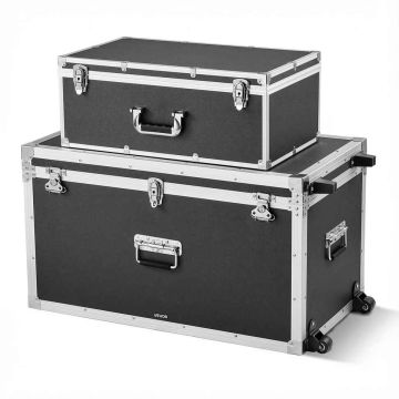 Storage box set VEVOR FG-1415-07, 2 pcs, Black, 816 × 452 × 460 mm + 600 × 350 × 240 mm