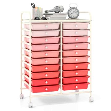 Storage trolley, 20 drawers, 63.5 × 86.36 × 38.1 cm