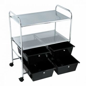 Storage cart, 4 drawers, 2 shelves, 63.5 × 74.93 × 36.83 cm