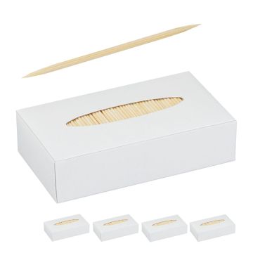Dantų krapštukai Relaxdays, 5000 vnt, 6,5 × 0,2 × 0,2 cm
