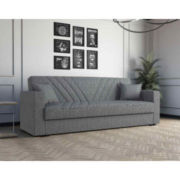 Daugiafunkcinė sofa-lova 214 x 80 x 87 cm, tamsiai pilka
