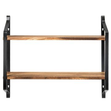 Подвесная полка 60x15x51см, светло-коричневого/черного цвета